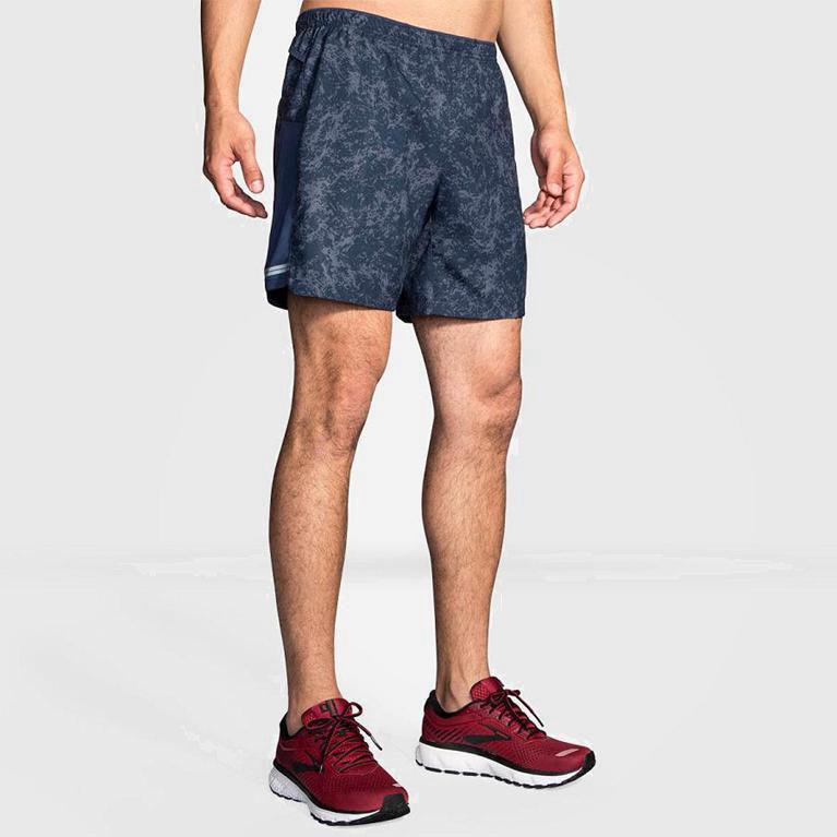 Brooks Men's Sherpa 7 2-In-1 Running Shorts Singapore - Blue (87463-XIHE)